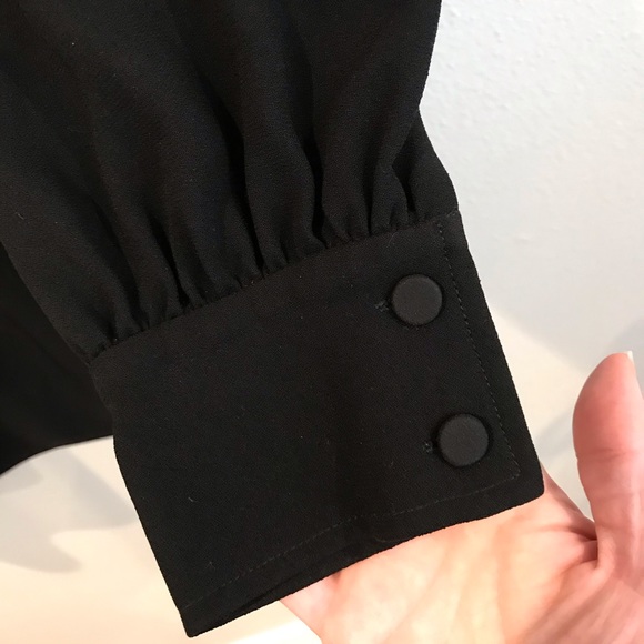 DVF Veda Crepe Babydoll Dress LBD - Picture 4 of 8